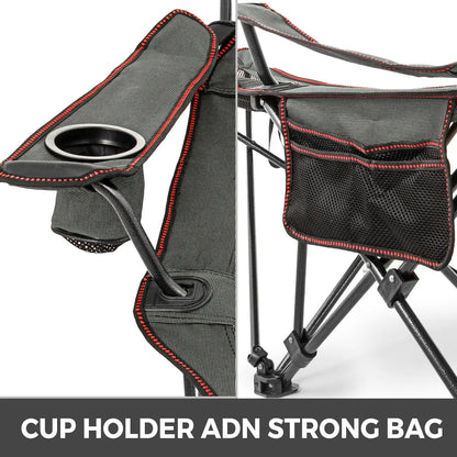 Outdoor Folding Camp Chair Backrest With Footrest